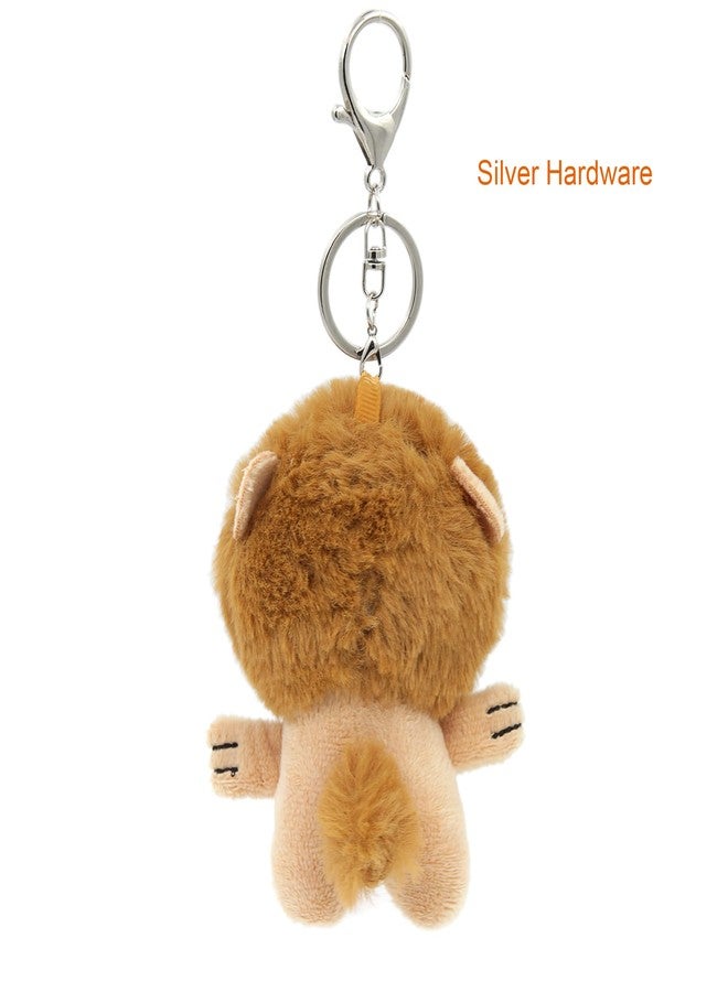 Zitokin Lion Plush Keychain Bag Charms, 4" Inch Cute Leo Purse Charms for Handbag Backpack Gift for Women - Image 4
